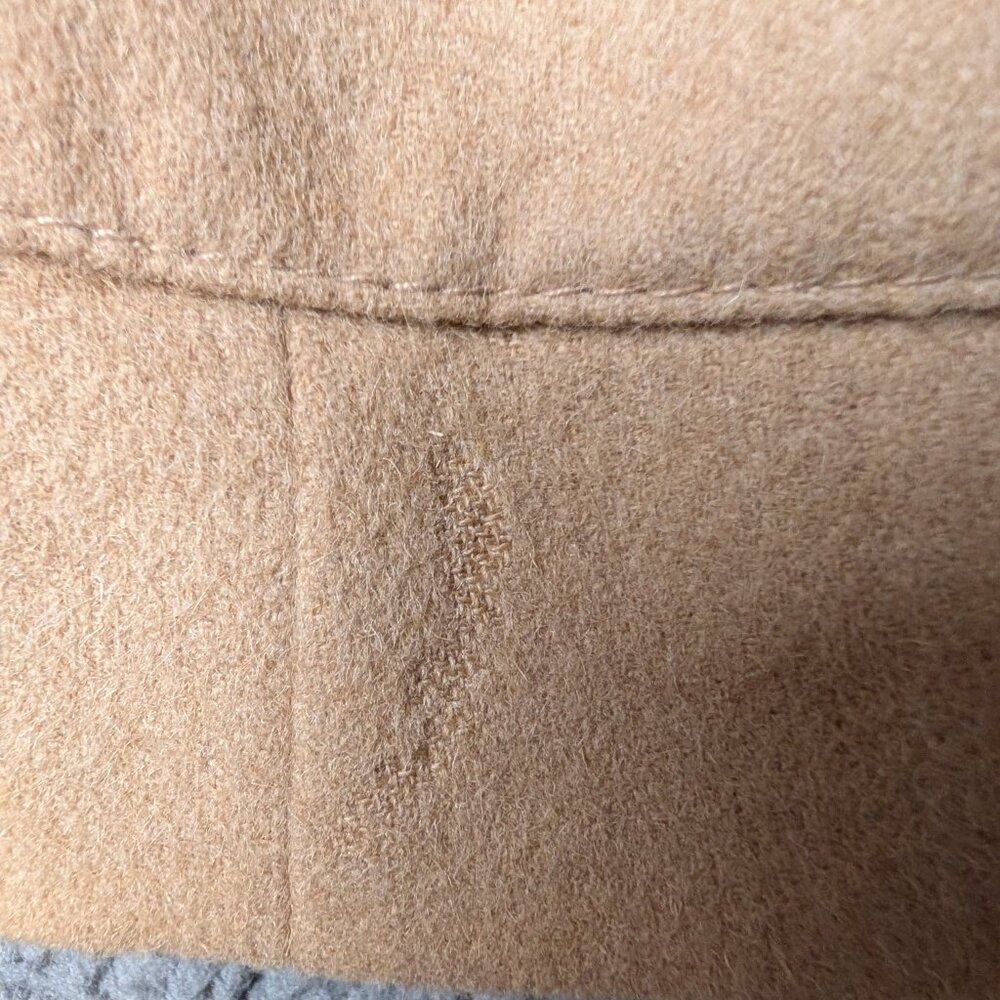 Vintage Lauren Ralph Lauren Women Blazer Leather Buttons Camel Hair 16W Preppy - Picture 12 of 14